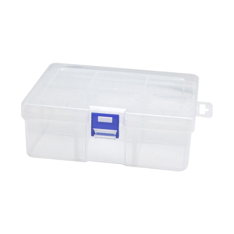 2pcs Transparent Storage Box Without Compartments, Multifunctional Fishing Bait and Hook Storage Box, Jewelry Organizer for Home Use