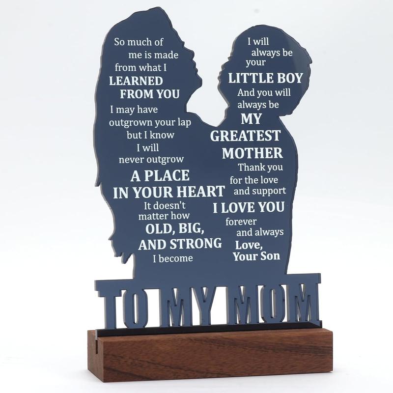 Christmas Gift for Mom Mother, Mom Gifts for Mothers Day from Son, Birthday Gifts for Mom from Son, Mothers Day Sign Gifts for Mom from Son, Valentines Day Gift for Mom