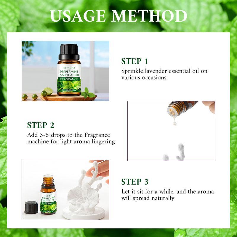 10ml Peppermint Essential Oil, Multipurpose Moisturizing Essential Oil, Elegant Perfume for Family, Fragrance for Home, Perfume for Women & Men