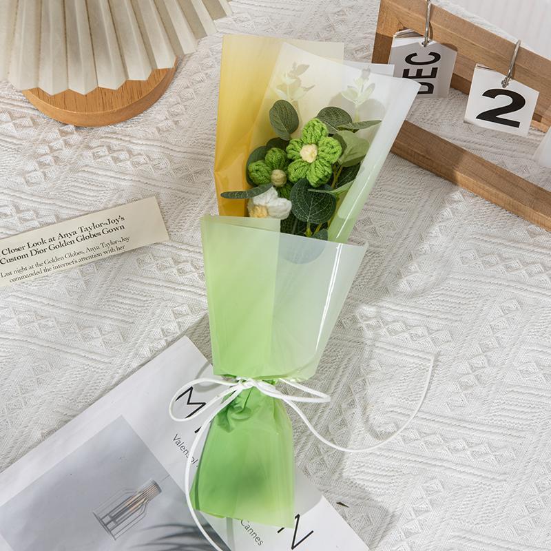 Artificial Flower Bouquet with Gift Bag, Faux Flower Bouquet, Decoration Supplies for Home Living Room Bedroom Dining Room Wedding Party