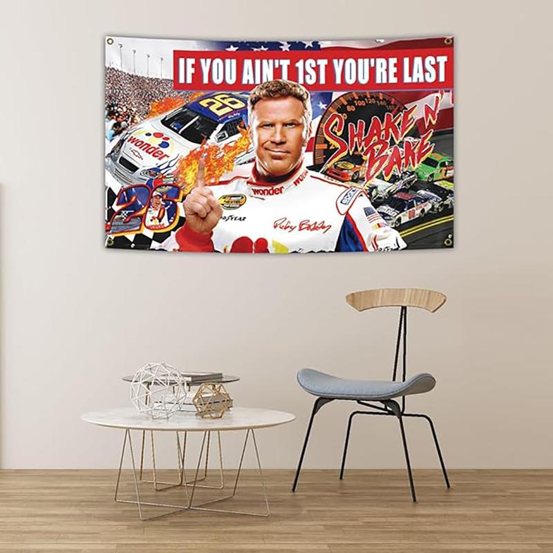 If You Ain't 1st First You're Las 3x5Ft Flag Tapestry for Talladega Nights Ricky Bobby Tapestry for Man Cave College Dorm Room Funny Cool Banner Decor