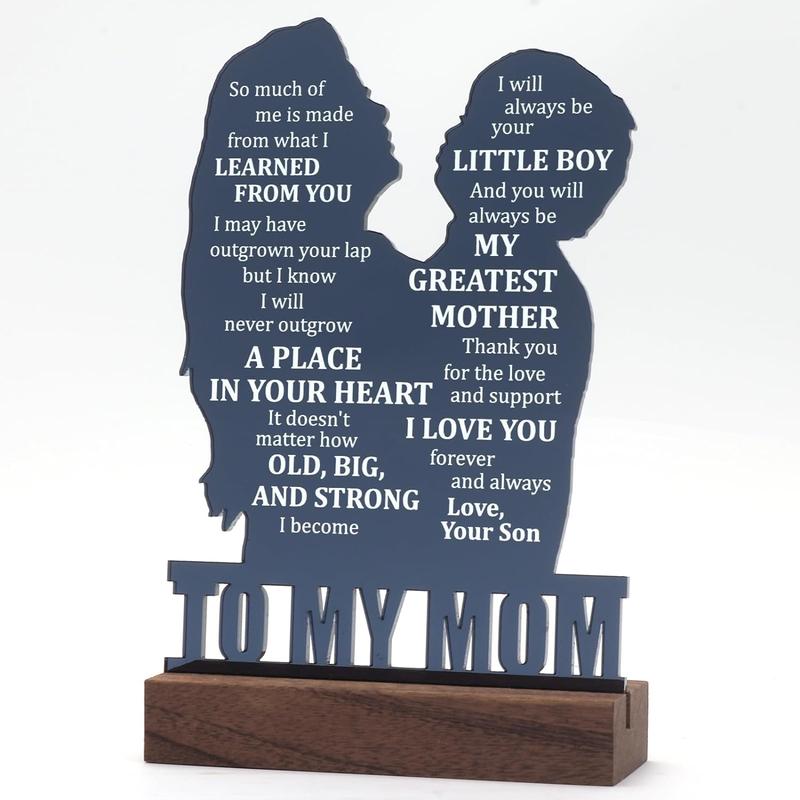 Christmas Gift for Mom Mother, Mom Gifts for Mothers Day from Son, Birthday Gifts for Mom from Son, Mothers Day Sign Gifts for Mom from Son, Valentines Day Gift for Mom