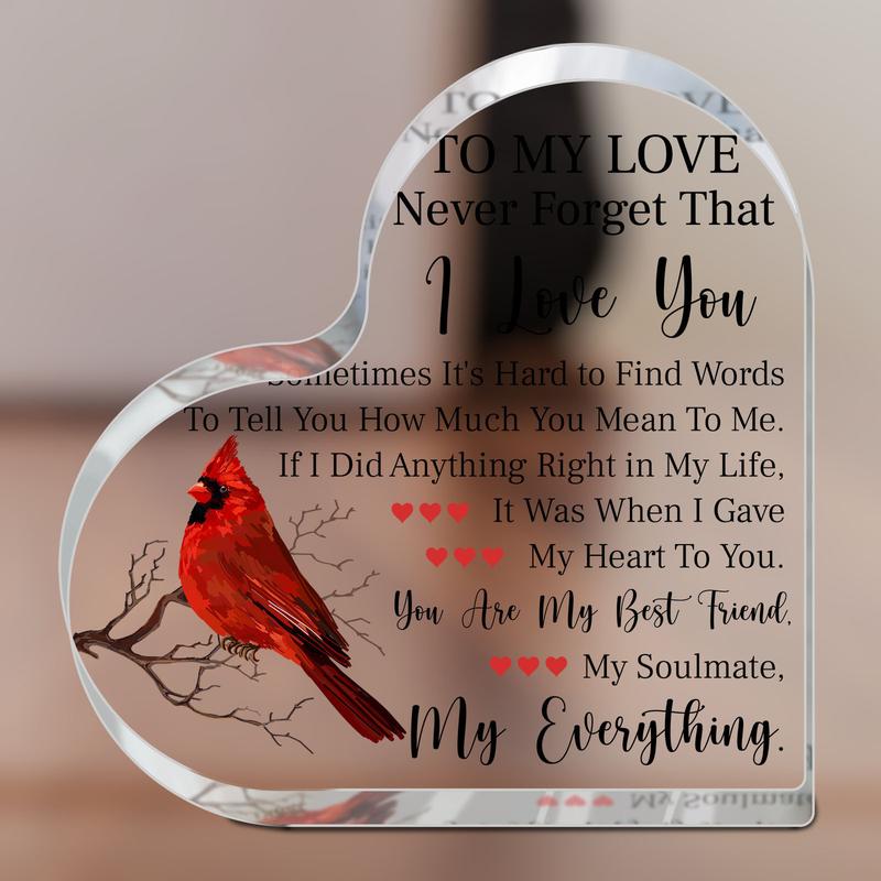 To My Love Acrylic Gifts Romantic Creative Anniversary Valentine's Day Birthday Girlfriend Gift For Him Husband Wife Woman Men Decor Ornaments