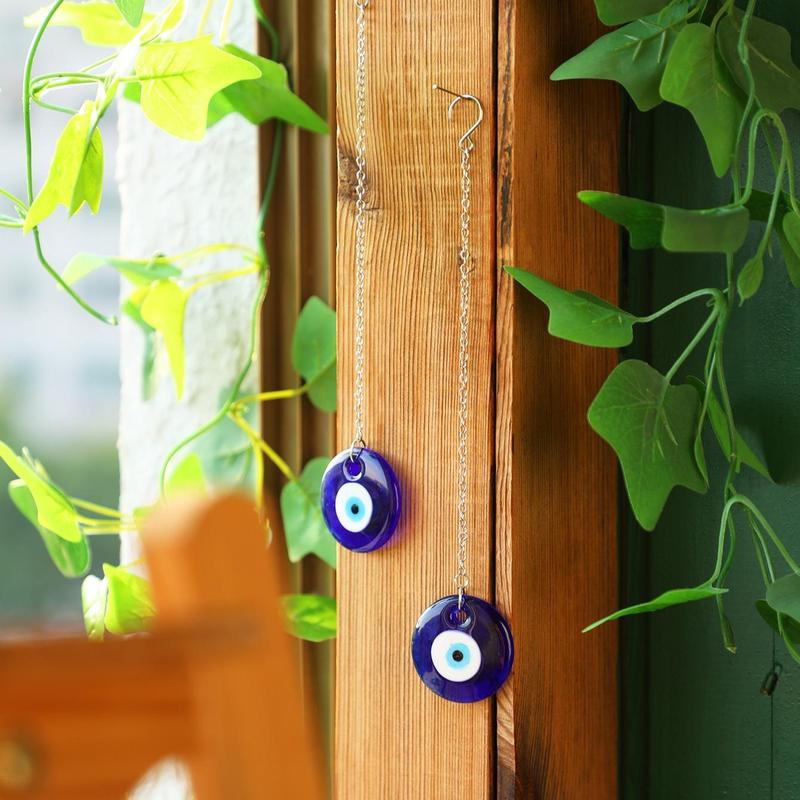 2pcs Evil Eye Hanging Decor Set, Wall Hanging Ornament, Wall Hanging Decor Supplies For Home Office