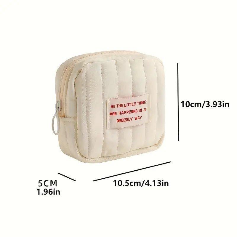 Portable Sanitary Napkin Storage Bag, 1 Count Lightweight Multi-grid Handheld Storage Bag, Zipper Storage Bag for Home & Travel