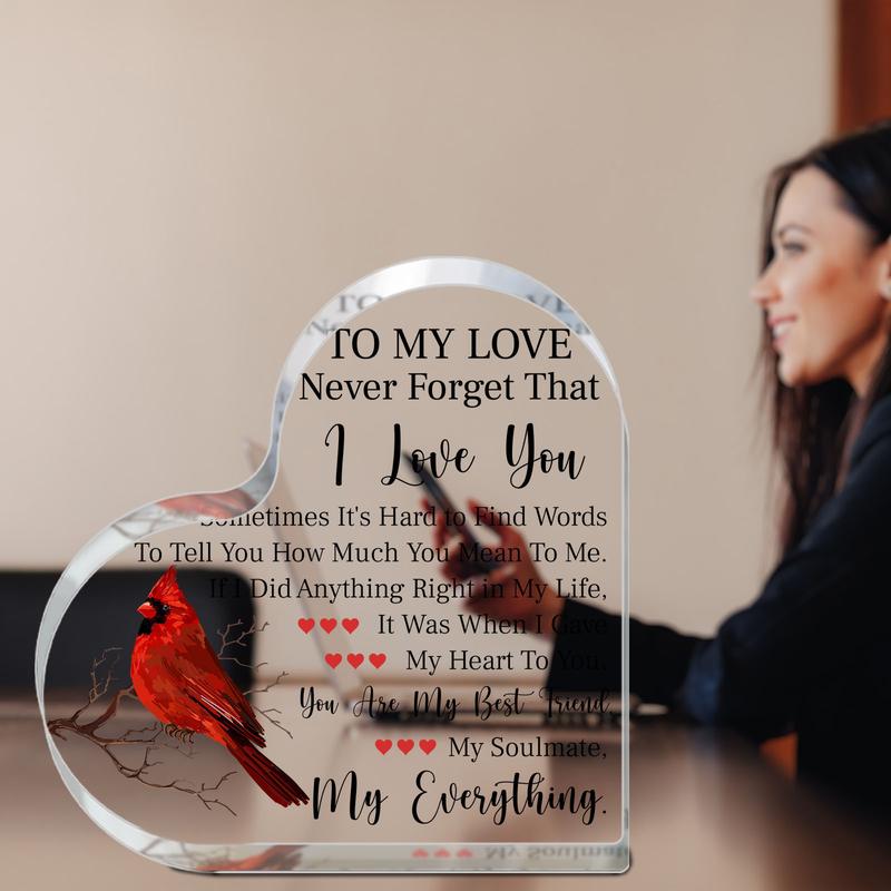 To My Love Acrylic Gifts Romantic Creative Anniversary Valentine's Day Birthday Girlfriend Gift For Him Husband Wife Woman Men Decor Ornaments