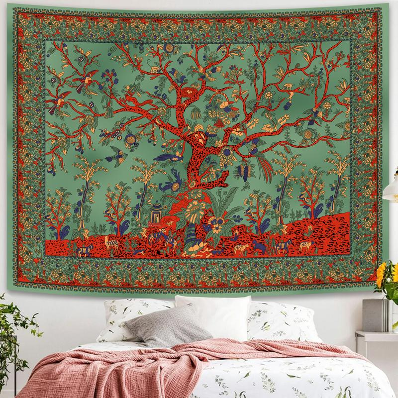 ree of Life Tapestry, Aesthetic Indian Mandala Wall Hanging, Hippie Tie Dye Bohemian Tapestries Wall Art Décor for Bedroom, Dorm, Living Room