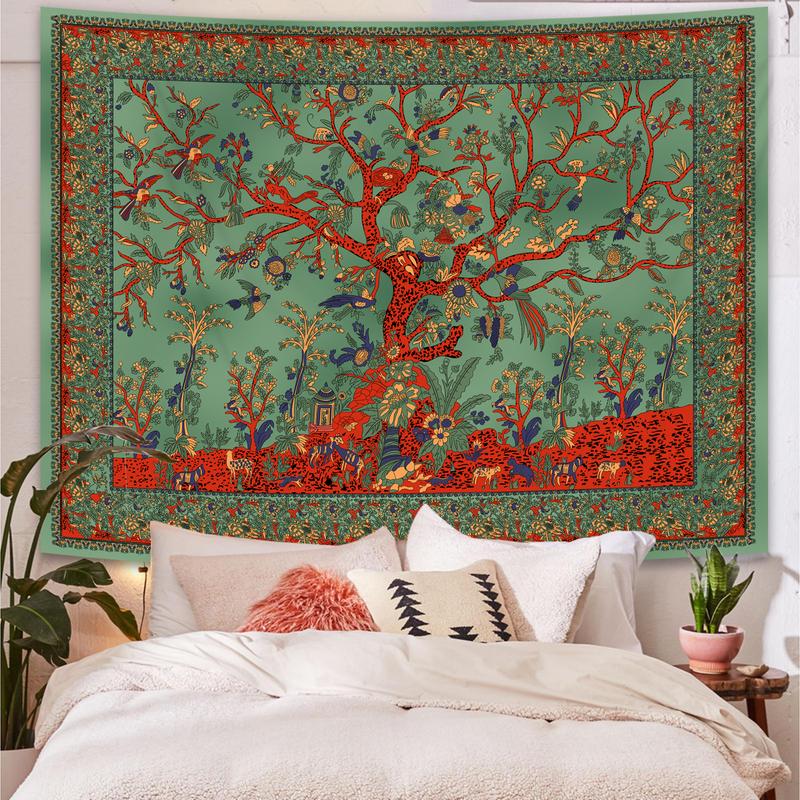 ree of Life Tapestry, Aesthetic Indian Mandala Wall Hanging, Hippie Tie Dye Bohemian Tapestries Wall Art Décor for Bedroom, Dorm, Living Room