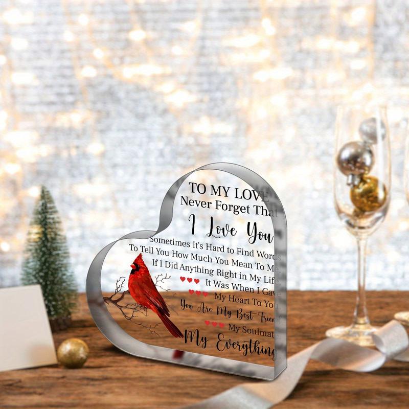 To My Love Acrylic Gifts Romantic Creative Anniversary Valentine's Day Birthday Girlfriend Gift For Him Husband Wife Woman Men Decor Ornaments