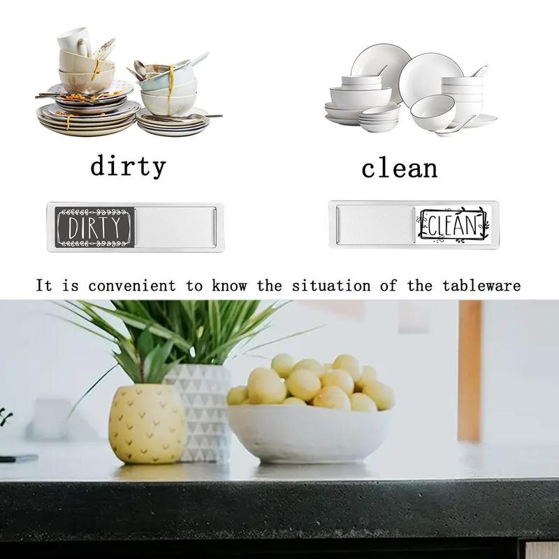 Magnetic Refrigerator Sticker, 1 Count Rectangular Cleaning Instructions Magnet, Refrigerator Slide Label Magnet, Kitchen Supplies