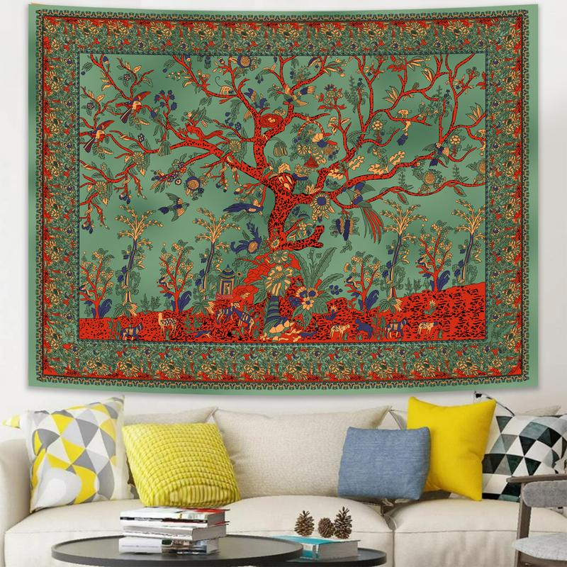 ree of Life Tapestry, Aesthetic Indian Mandala Wall Hanging, Hippie Tie Dye Bohemian Tapestries Wall Art Décor for Bedroom, Dorm, Living Room