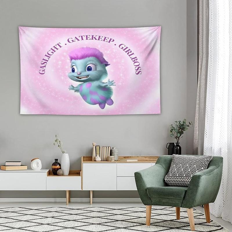 Pink Funny 60x40inch Banner Tapestry Meme Tapestry for Bedroom Wall Hanging Decor Flag Banner Indoor Outdoor Poster