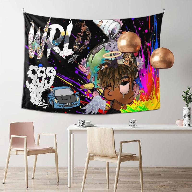 Rapper 3x5ft Tapestry Juice Wrld WallHanging Room Decor Hip HopTapestry for Bedroom Dorm  Banner