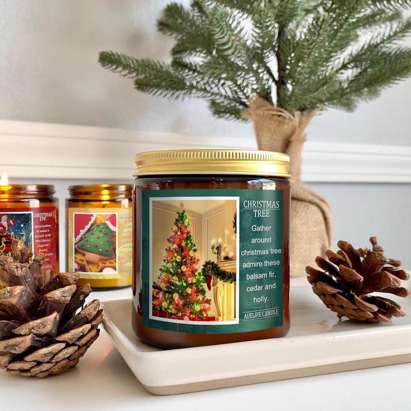 Christmas Candle Set | Scented Candle Gift Set, Christmas Tree Cookies EVE Spice, Christmas Scented Candles for Home - Christmas Candle Gift Set for Women and Men