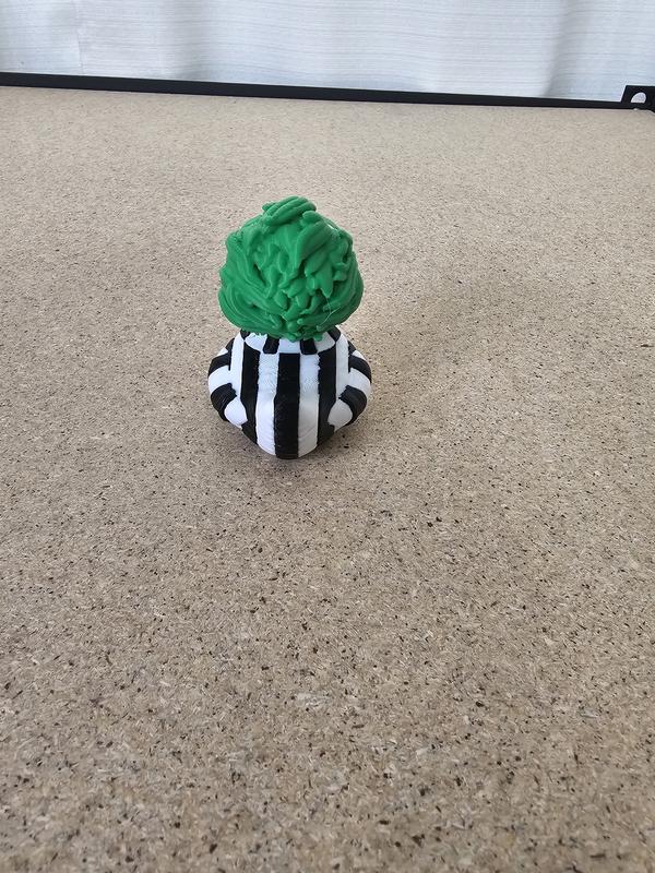 3D Printed Beetlejuice Figurine for Duck Collectors and More - Quirky Home Decor by Hex3D Gift Halloween jeep duck