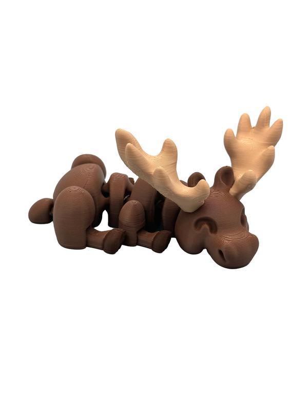 3D Printed Moose Figurine Decor - High-Quality Material, Realistic Appearance - Ornaments