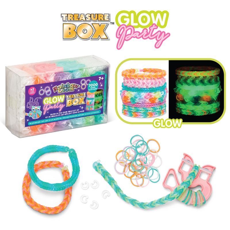 Rainbow Loom Glow in The Dark Party Treasure Box