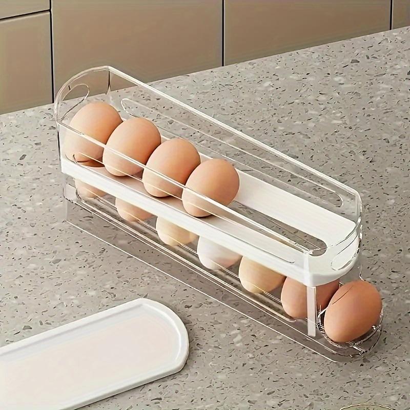 Flip-Top Egg Storage Box for Refrigerator - Durable Plastic, Space-Saving Kitchen Organizer