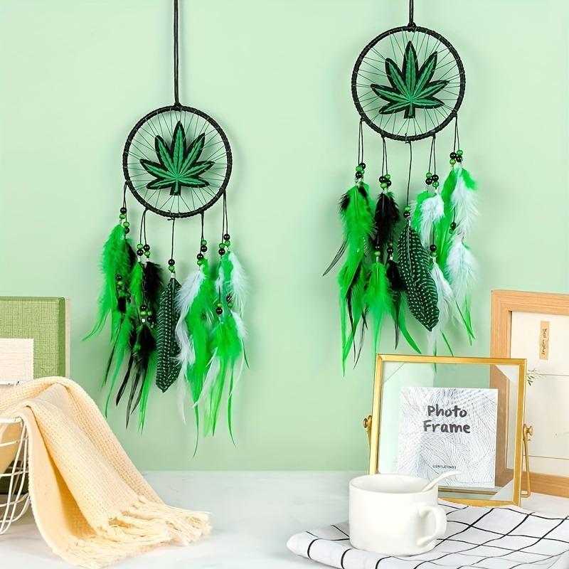 Traditional Dream Catcher, 1 Count Artificial Feather Decor Hanging Ornament, Wall Hanging Decoration, Wedding Decoration, Handmade Feather Wind Chime