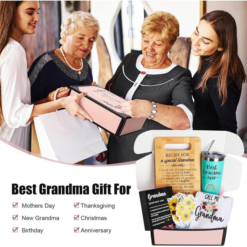 Grandma Gifts Birthday Gift for Grandma from Granddaughter - Birthday Gifts Box for Grandmother from Grand Grandson, Christmas Mothers Day Gifts Set for Great Grandma Nana