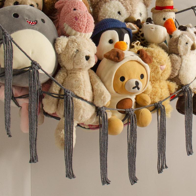 Stuffed Animals Storage Hammock Net Corner Large Adult Toy Hammock Hanging Organizers Storage Home Living Boys Room Decor Cute Funny Stuff Gifts Decorations