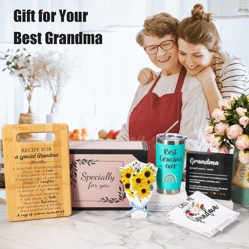 Grandma Gifts Birthday Gift for Grandma from Granddaughter - Birthday Gifts Box for Grandmother from Grand Grandson, Christmas Mothers Day Gifts Set for Great Grandma Nana