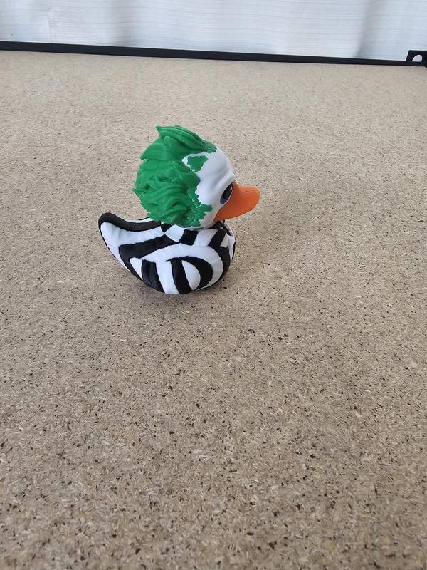 3D Printed Beetlejuice Figurine for Duck Collectors and More - Quirky Home Decor by Hex3D Gift Halloween jeep duck