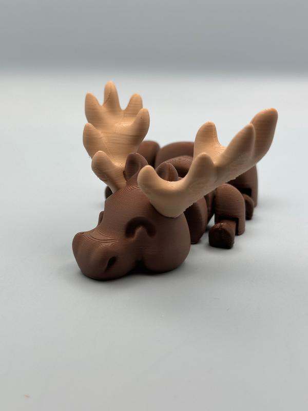 3D Printed Moose Figurine Decor - High-Quality Material, Realistic Appearance - Ornaments