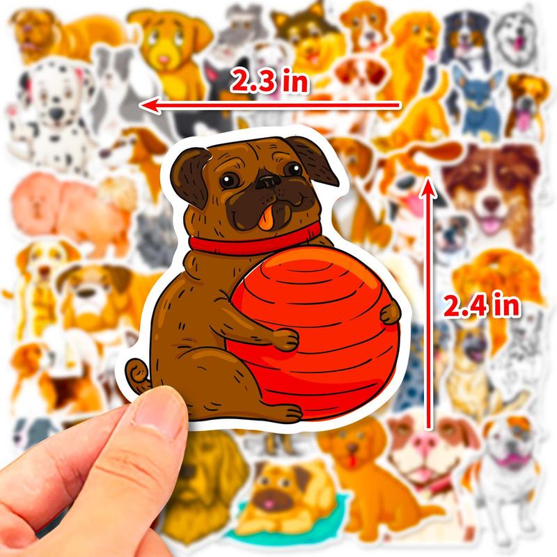 50pcs Cute Dog Pattern Graffiti Sticker, Creative Multi-purpose Sticker For DIY Craft, Decoration, Hand Account