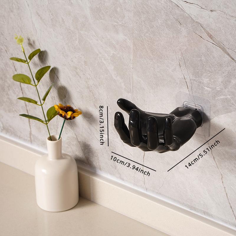 Hand Shaped Wall Mounted Hook, 1 Count Summer Punch-free Adhesive Hook, Home Decor Ideas, Household Storage Hook for Kitchen & Bedroom, Home Accessories, Home Decor Ideas