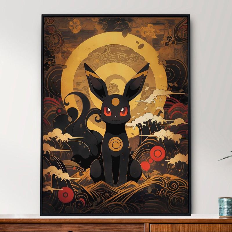 Eevee Umbreon Espeon Pokemon, Anime Poster,  Japanese Home Decor