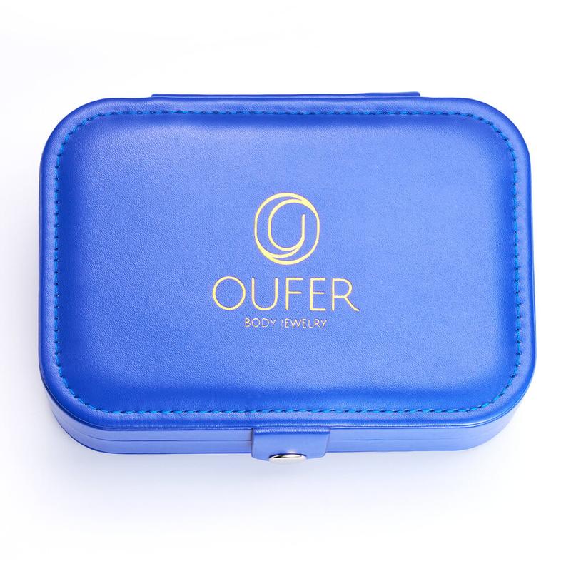 Oufer Storage Jewelry Case with Mirror - Leather Organizer Box