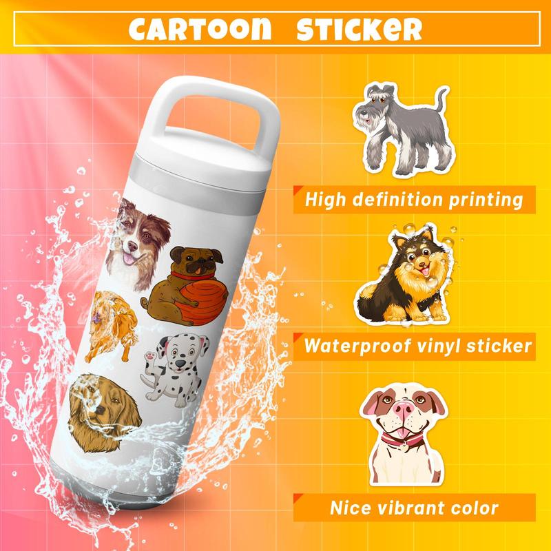 50pcs Cute Dog Pattern Graffiti Sticker, Creative Multi-purpose Sticker For DIY Craft, Decoration, Hand Account