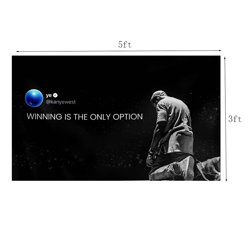 WINNING IS THE ONLY OPTION Flag 3x5ft Fun Tapestry Banner Polyester with Brass Man Den College Dorm Office Garage Bar Patio Decor Room Outdoor Indoor