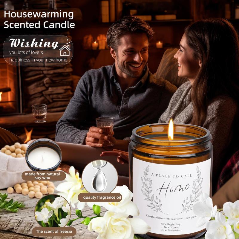 Christmas Home Warming Gifts, Housewarming Gift Baskets for Couple Friends, Sweet Home decorations supplies Housewarming Scented Candle Gifts Set