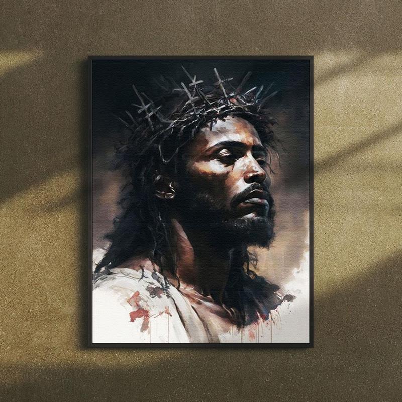 Christ Jesus Wall Art, Modern Almighty God Unframed Painting, Wall Decor for Home Living Room Bedroom Office School