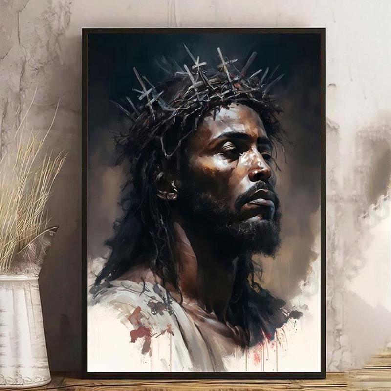 Christ Jesus Wall Art, Modern Almighty God Unframed Painting, Wall Decor for Home Living Room Bedroom Office School