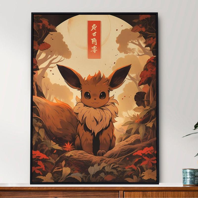 Eevee Umbreon Espeon Pokemon, Anime Poster,  Japanese Home Decor