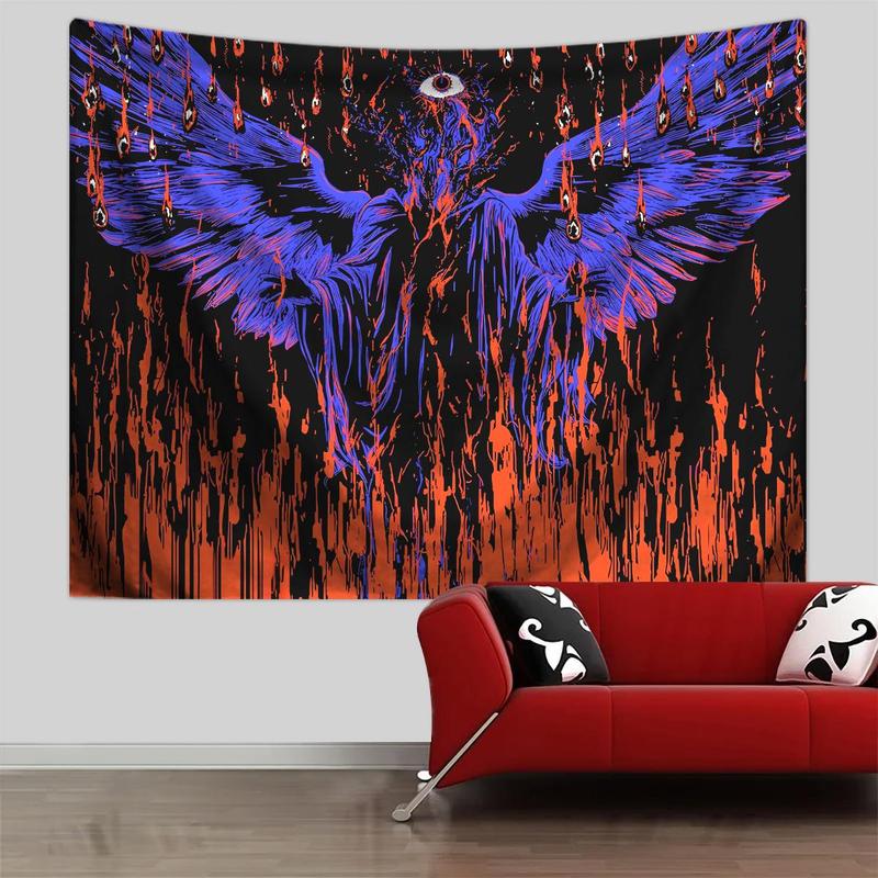 Gothic Style Angel Wing Pattern Tapestry, Fantasy Wall Hanging Tapestry, Wall Art Decor for Home Living Room Bedroom, Home Decor