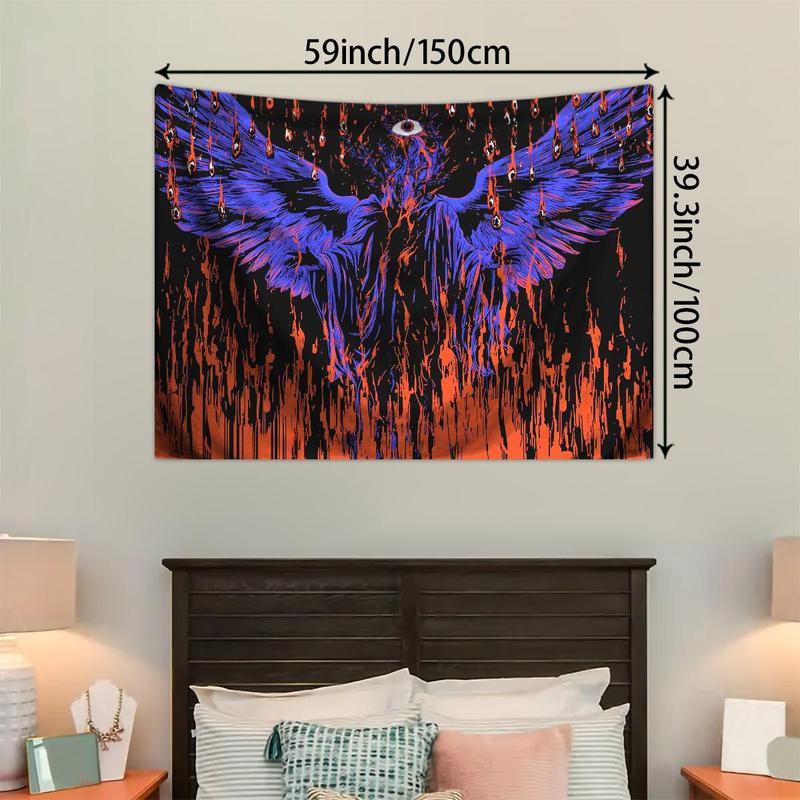 Gothic Style Angel Wing Pattern Tapestry, Fantasy Wall Hanging Tapestry, Wall Art Decor for Home Living Room Bedroom, Home Decor