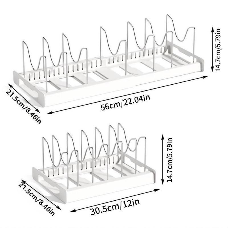 Adjustable Kitchen Pot Storage Rack, Pot Lid Holder,Multifunctional Kitchen Storage Organizer, Kitchen Gadgets, Tableware Storage