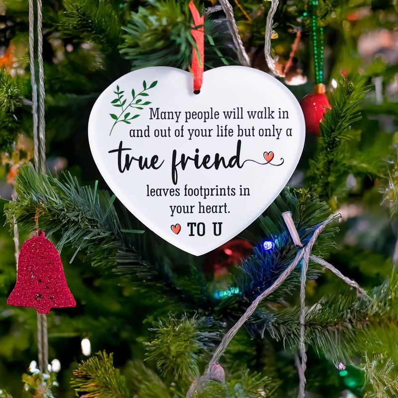 2024 Christmas Ornaments for Friends - Women's Gifts, Christmas Tree Decorations, Gifts for Friends, Boyfriend, Girlfriend, True Friend Christmas Decorations