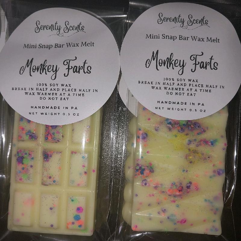 Minis! Sample Size Mini Wax Melt Snap Bar - Assorted Designs - 100% Soy Wax Candle Decor