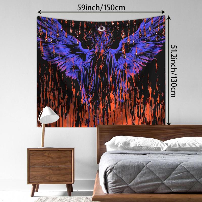 Gothic Style Angel Wing Pattern Tapestry, Fantasy Wall Hanging Tapestry, Wall Art Decor for Home Living Room Bedroom, Home Decor