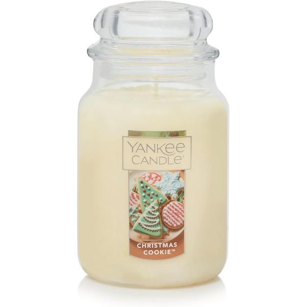 Yankee Candle Christmas Cookie Scented, Classic 22oz Large Jar Single Wick Candle, Over 110 Hours of Burn Time, Perfect for Holiday Gifting and Celebration