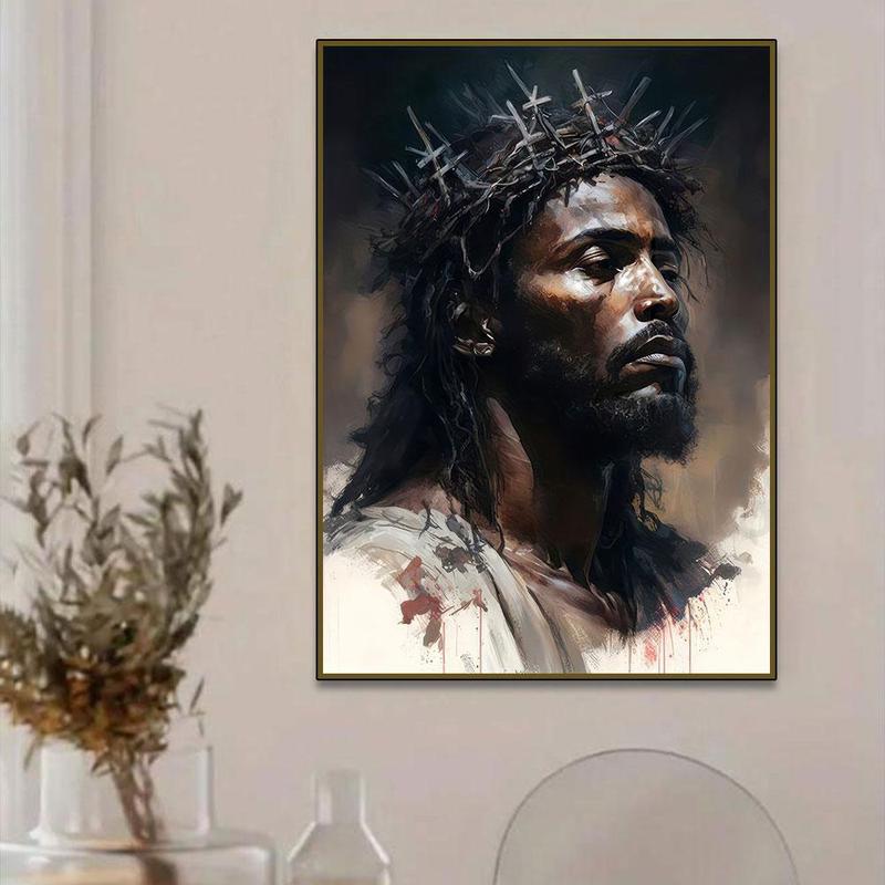 Christ Jesus Wall Art, Modern Almighty God Unframed Painting, Wall Decor for Home Living Room Bedroom Office School