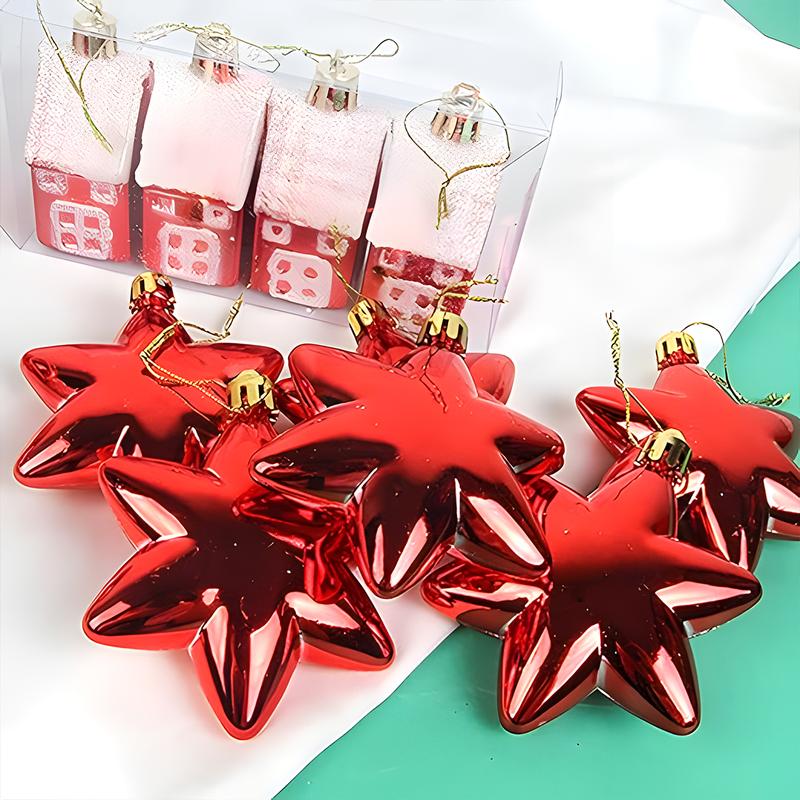 2.4 Inch Christmas Ball Ornaments,42pcs Shatterproof Red White Plastic Xmas Decoration,Santa Merry Christmas New Year Gifts Christmas Tree Decor