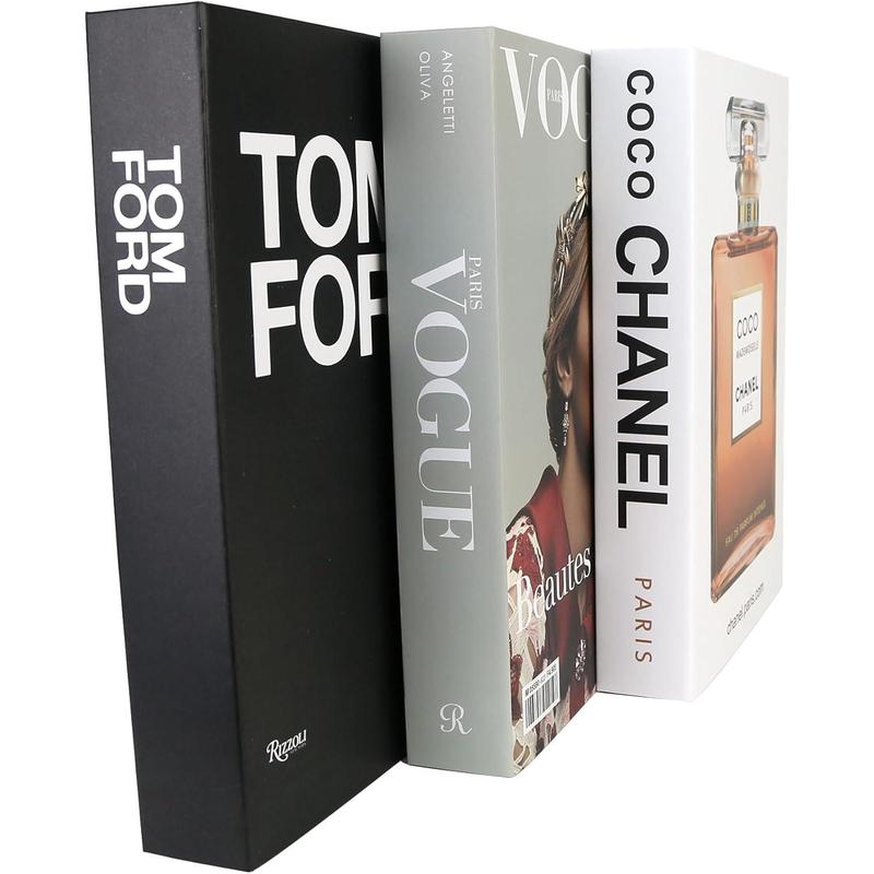 3 count Decorative Books Aesthetic Chic Faux Book Set for Room Decor,Modern Home Decor Coffee Table Decor