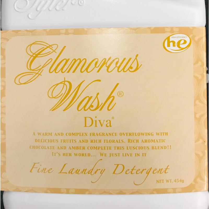 GLAMOROUS WASH LAUNDRY DETERGENT BY TYLER CANDLE COMPANY Fragrance Household Chocolate Vanilla Scented Flower Perfume Perfume