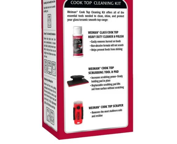 Cook Top Complete Cleaning Kit - Includes Cream, Scrubbing Pad and Scraper